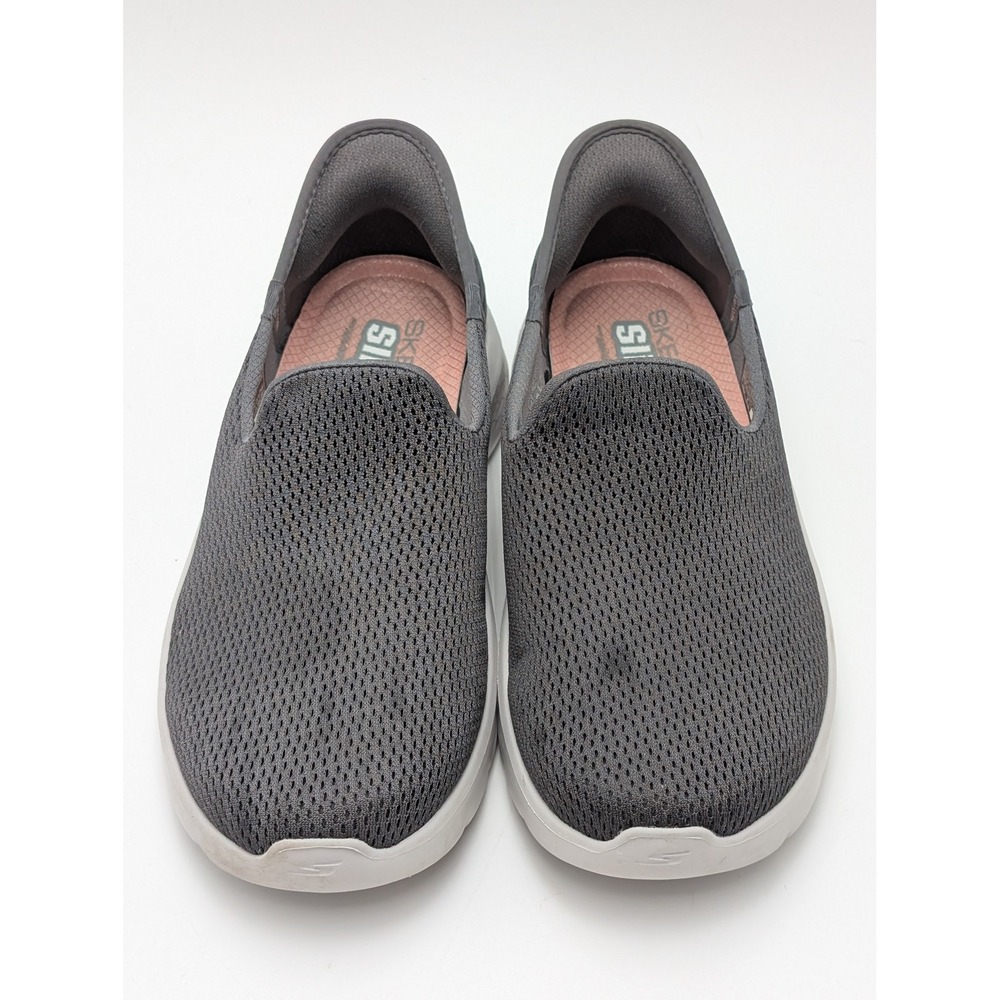 Skechers GoWalk Slip-ins Womens 8 Charcoal Grey Hands Free Walking Shoes 124963W - Picture 4 of 9